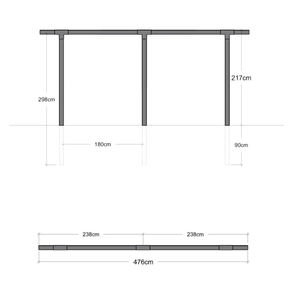 PLUS Pergola Cubic schwarz New