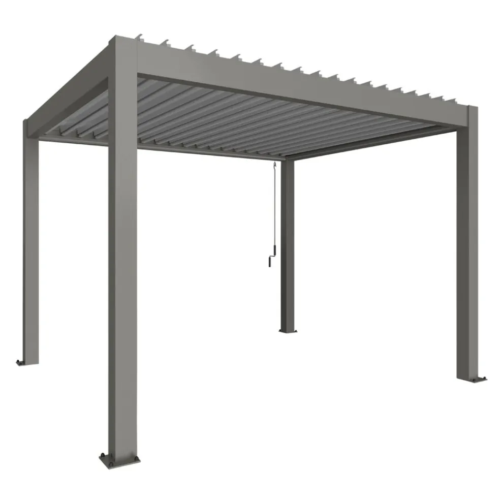 Biohort Pergola GR. 3.5x3 quarzgrau, silber Discount