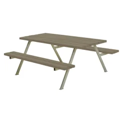 PLUS Picknicktisch Alpha braungrau