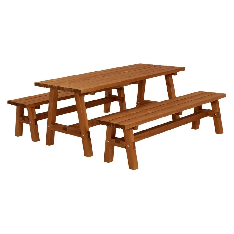 PLUS Picknicktisch Country teakfarbig Discount