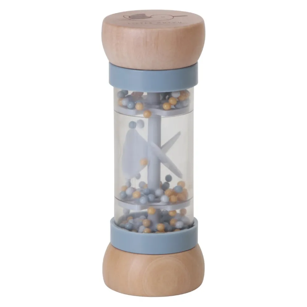 LITTLE DUTCH Rassel Rain Rattle beige, hellblau Hot