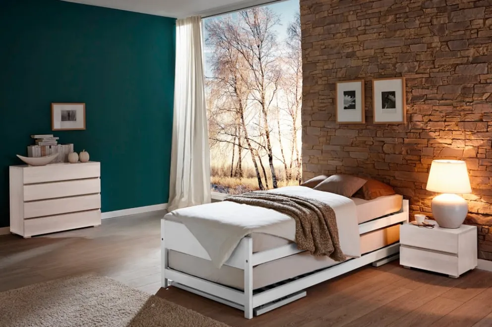 HASENA Raumsparbett Lido weiss Outlet