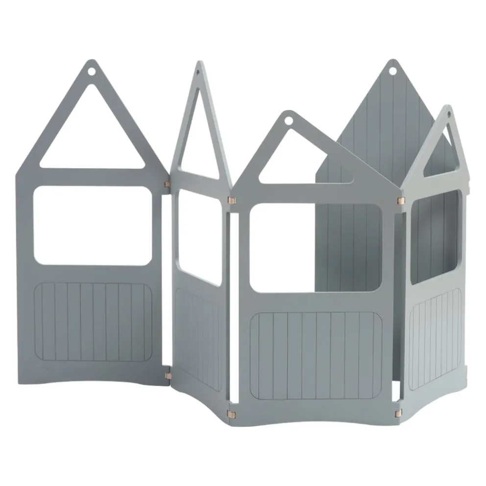 Duck Woodworks Raumtrenner Zick Zack grau