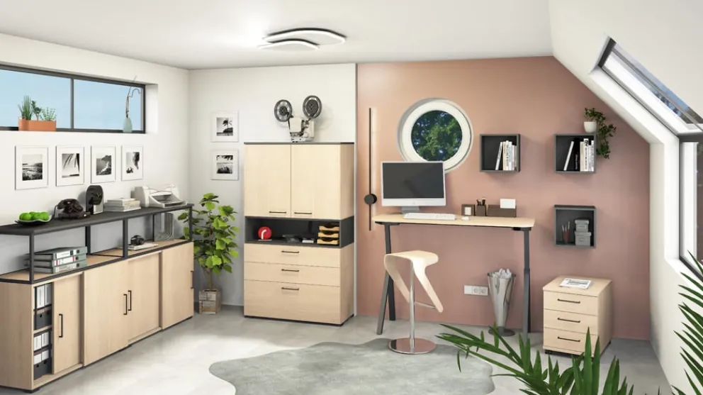 Moderano Rollcontainer Flow eichefarbig
