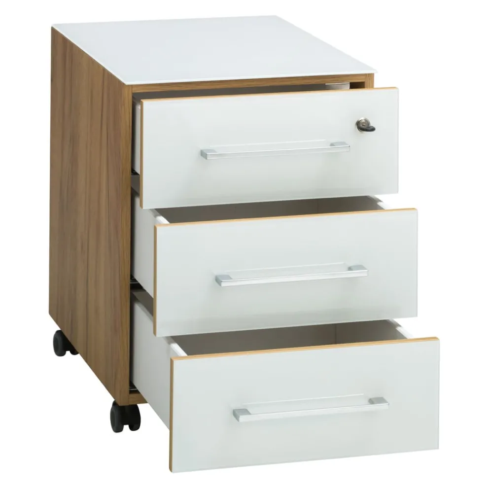 Johann Jakob Rollcontainer Novara eichefarbig, weiss Hot