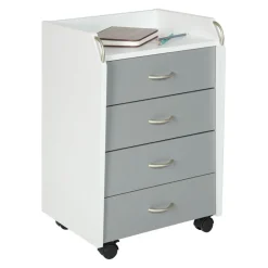 MID.YOU Rollcontainer Printi-105 hellgrau, weiss Outlet