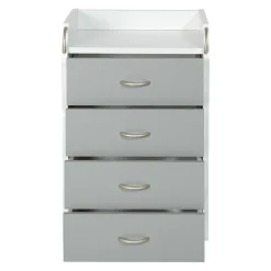 MID.YOU Rollcontainer Printi-105 hellgrau, weiss Outlet
