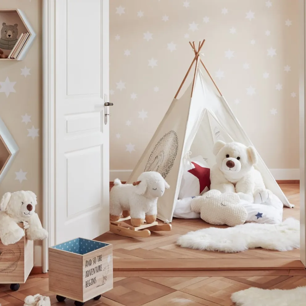 Bloomingville Schaukeltier Leo sandbraun, weiss Hot