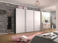 Xora Schiebetürenschrank Belluno grau, weiss Best
