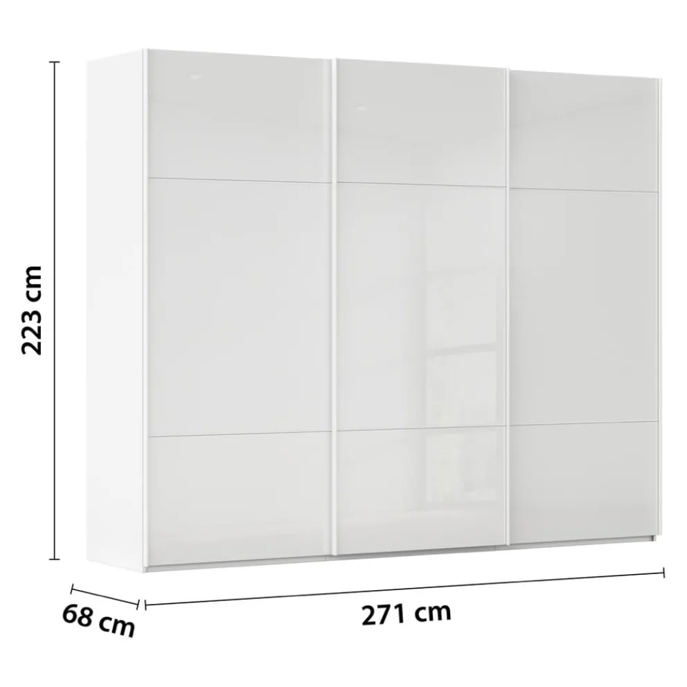Novel Schiebetürenschrank Covalo-Glas Alpinweiss Clearance