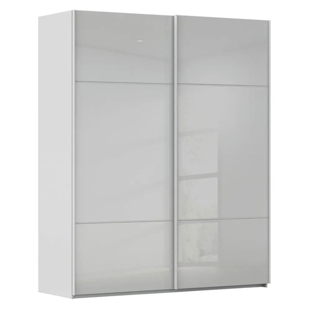 Novel Schiebetürenschrank Covalo-Glas Farbglas seidengrau