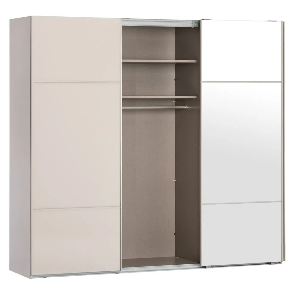 Novel Schiebetürenschrank Covalo-Glas champagner Outlet