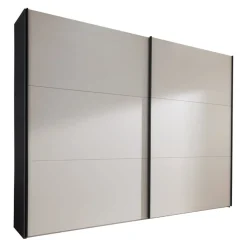 Dieter Knoll Schiebetürenschrank Glasgow Mattglas Kieselgrau, anthrazit Discount