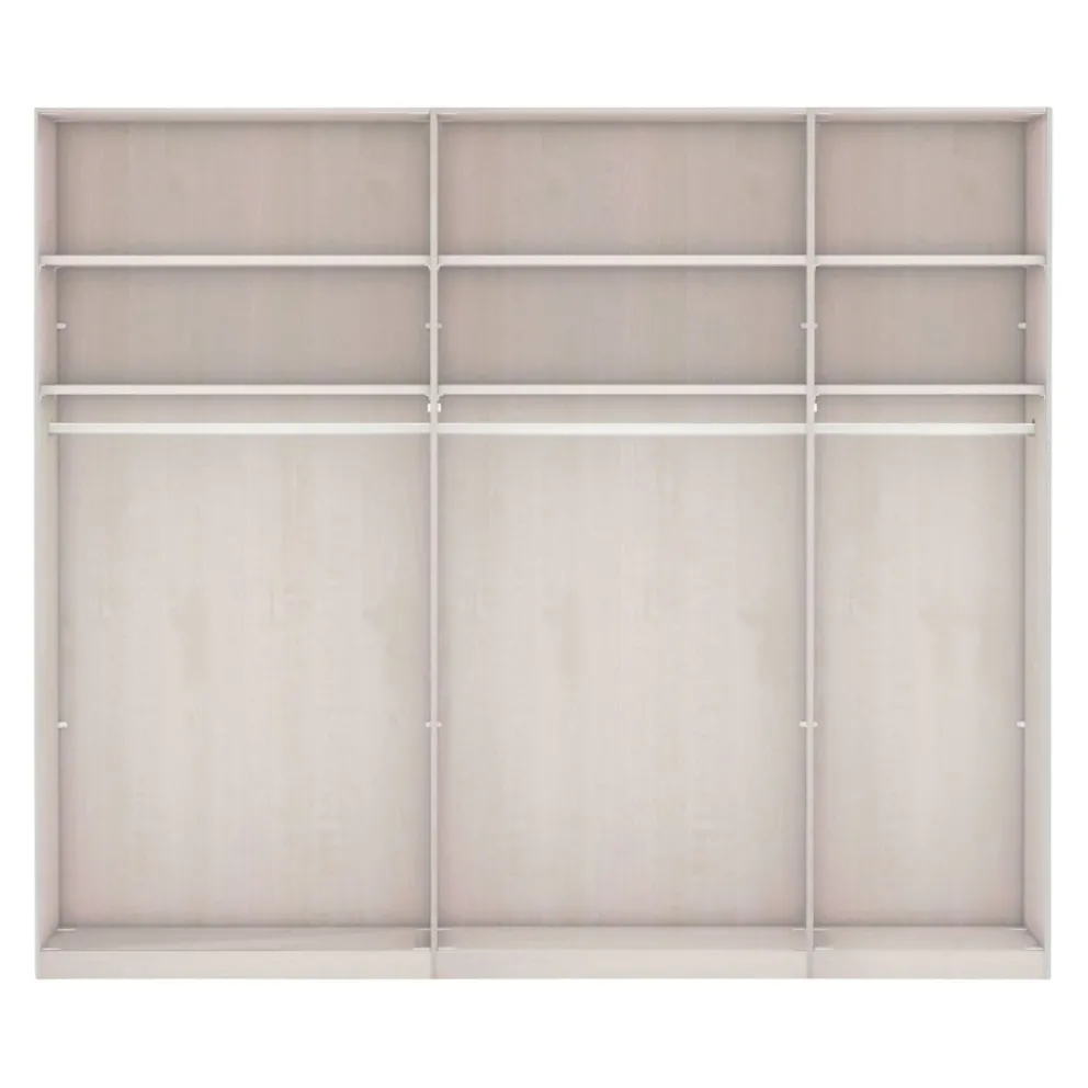 Dieter Knoll Schiebetürenschrank Glasgow Mattglas Kieselgrau, anthrazit Discount