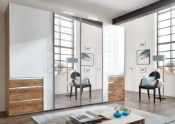 MID.YOU Schiebetürenschrank Level36 eichefarbig, weiss Clearance