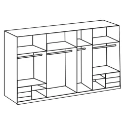 MID.YOU Schiebetürenschrank Level36 eichefarbig, graphitschwarz Discount