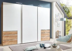 MID.YOU Schiebetürenschrank Level36 eichefarbig, weiss New
