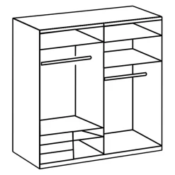 MID.YOU Schiebetürenschrank Level36 weiss Outlet