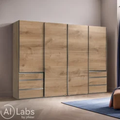 MID.YOU Schiebetürenschrank Level36 eichefarbig Best