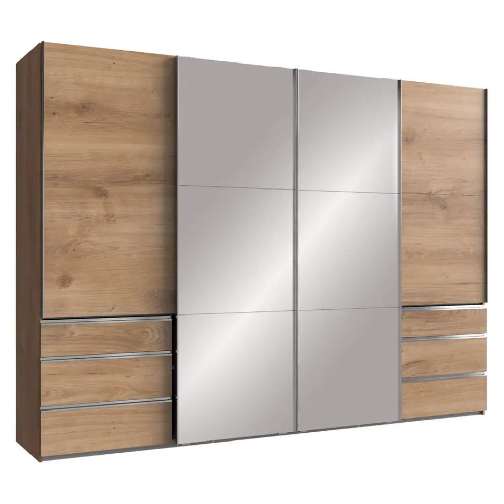 MID.YOU Schiebetürenschrank Level36 eichefarbig Discount
