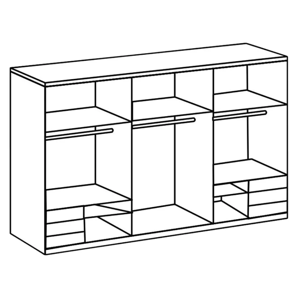 MID.YOU Schiebetürenschrank Level36 eichefarbig Discount