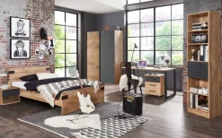 MID.YOU Schiebetürenschrank Liverpool-201 anthrazit, eichefarbig Best