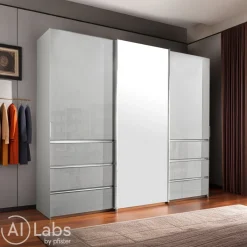 Novel Schiebetürenschrank Malibu_201 weiss Outlet