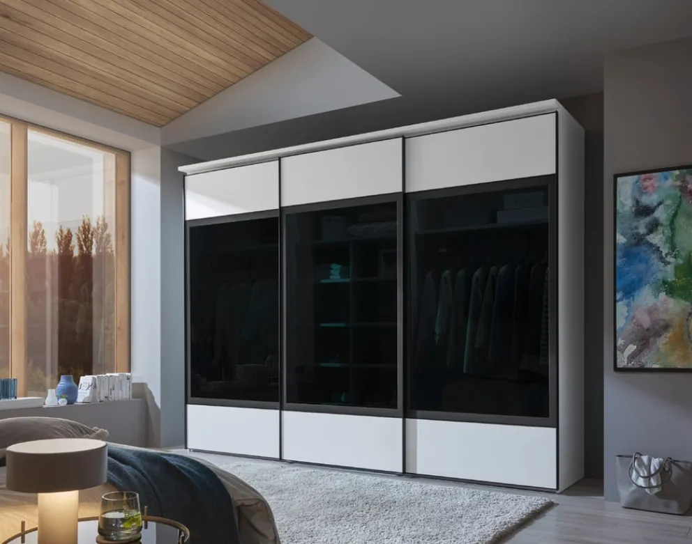 Moderano Schiebetürenschrank Paludi weiss Discount