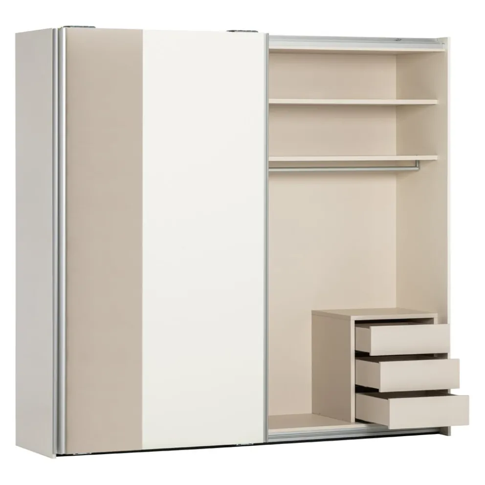 MAB Schiebetürenschrank Primeart Pragel weiss Discount