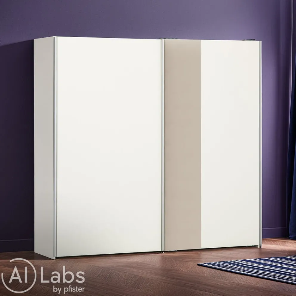 MAB Schiebetürenschrank Primeart Pragel weiss Discount