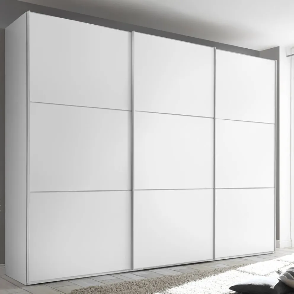 Moderano Schiebetürenschrank Primo 01 Alu, 96 weiss Hot