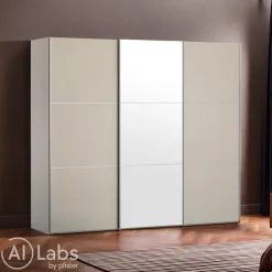 Moderano Schiebetürenschrank Primo-Glas SN Sand Outlet