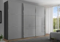 Moderano Schiebetürenschrank Primo-Glas hellgrau Clearance