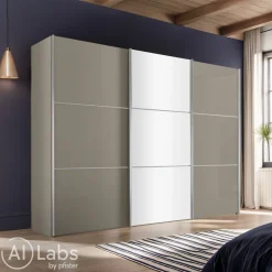 Moderano Schiebetürenschrank Primo-Glas SN Sand Discount