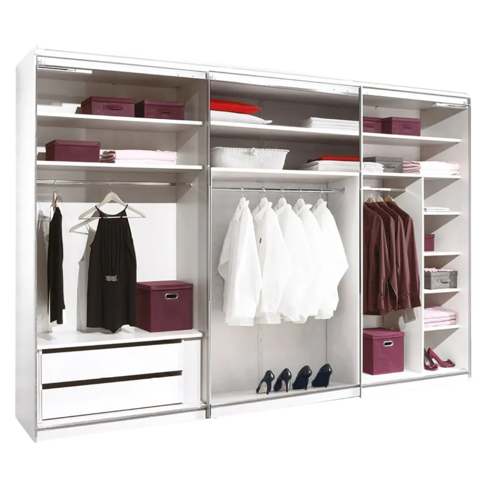 Moderano Schiebetürenschrank Primo-Glas AW Alpinweiss, SP Spiegel Discount