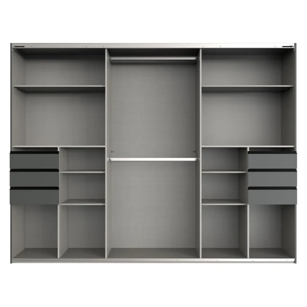 MID.YOU Schiebetürenschrank Saigon eichefarbig, graphitschwarz Outlet