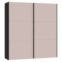 BYYU Schiebetürenschrank Slide Rosenquartz, Schwarz Sale