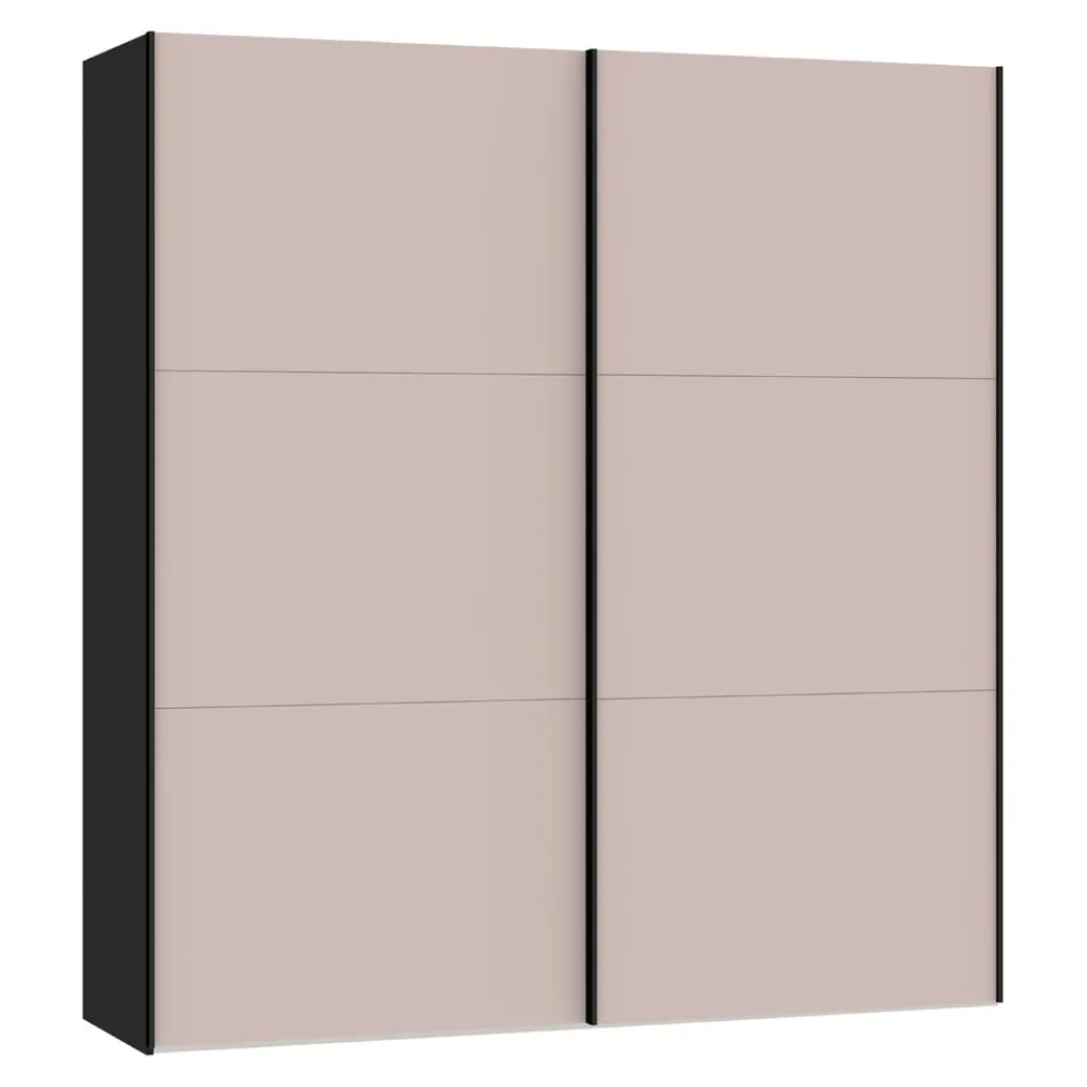 BYYU Schiebetürenschrank Slide Rosenquartz, Schwarz Sale