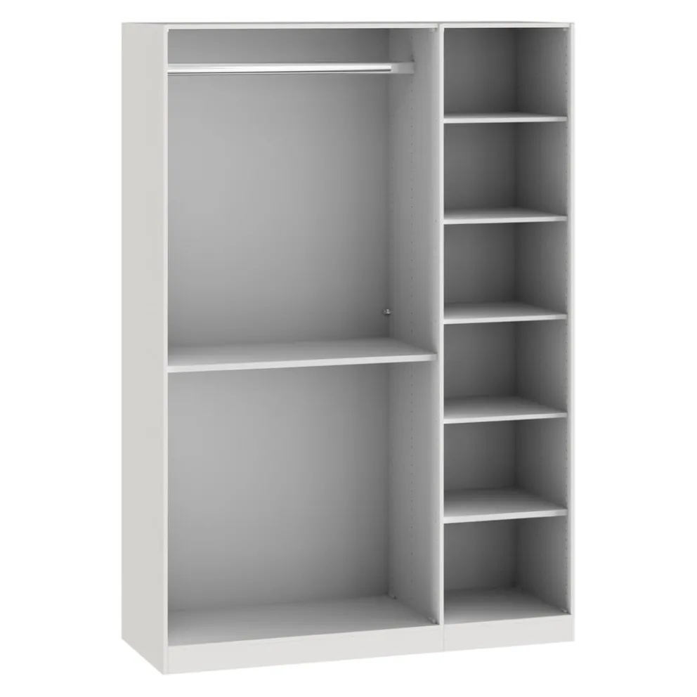 BYYU Schiebetürenschrank Slide Glas Bianco matt Best