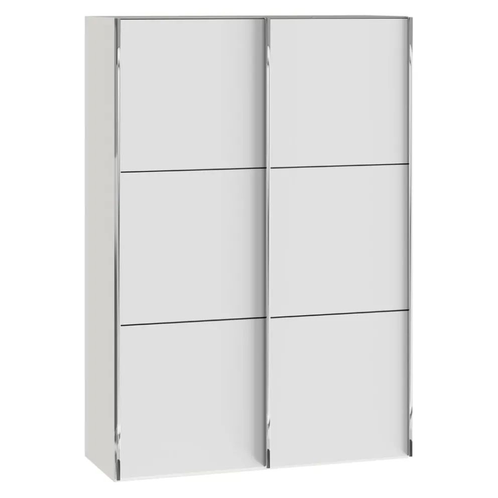 BYYU Schiebetürenschrank Slide Glas Bianco matt Best