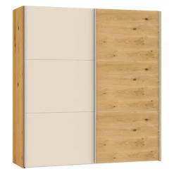 BYYU Schiebetürenschrank Slide Cozy White, Wildeiche bianco Clearance