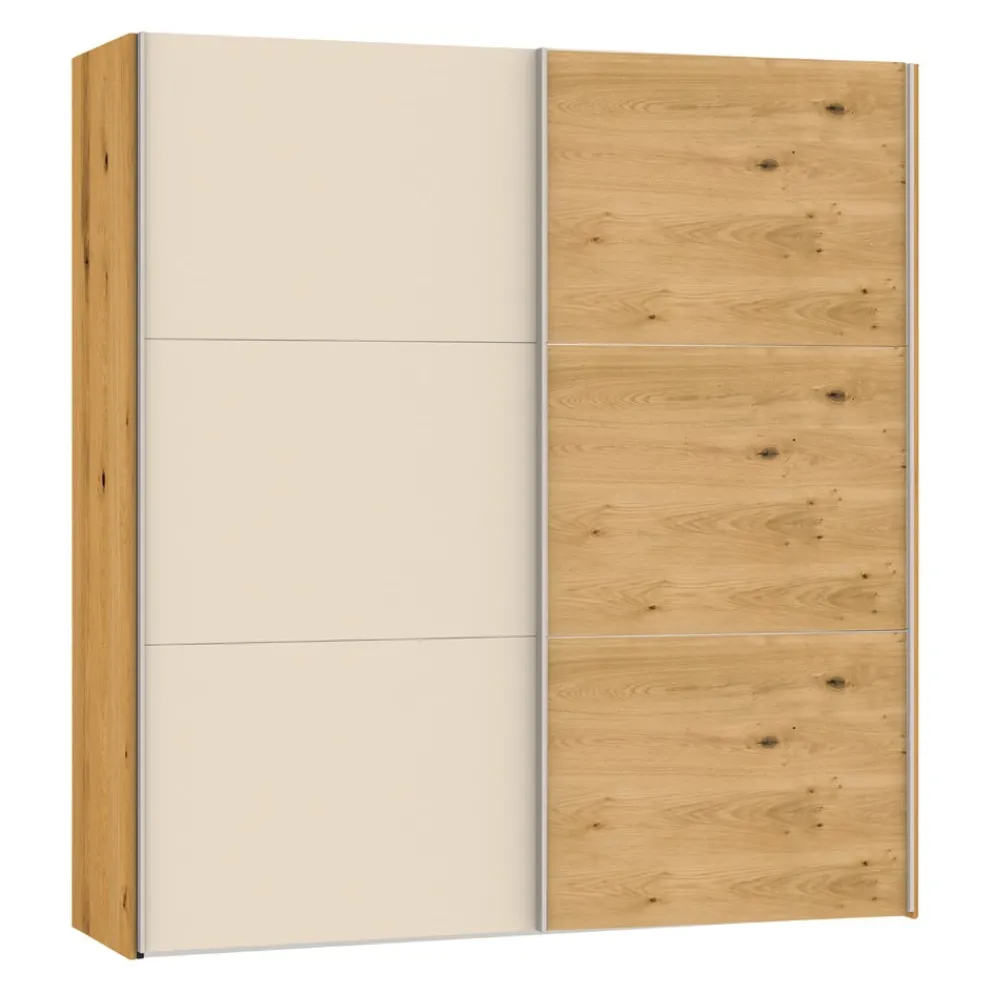 BYYU Schiebetürenschrank Slide Cozy White, Wildeiche bianco Clearance