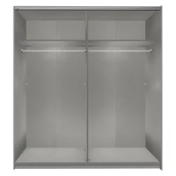 MID.YOU Schiebetürenschrank Stripe-201 betongrau, weiss New