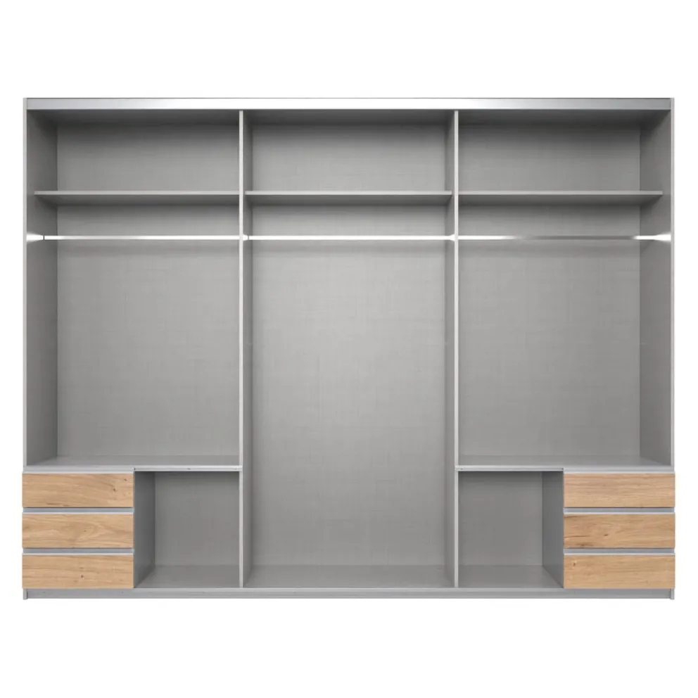 MID.YOU Schiebetürenschrank Valencia-201 eichefarbig, graphitschwarz Discount