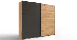 MID.YOU Schrank Detroit-201 eichefarbig, graphitschwarz Discount