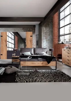 MID.YOU Schrank Detroit-201 eichefarbig, graphitschwarz Sale