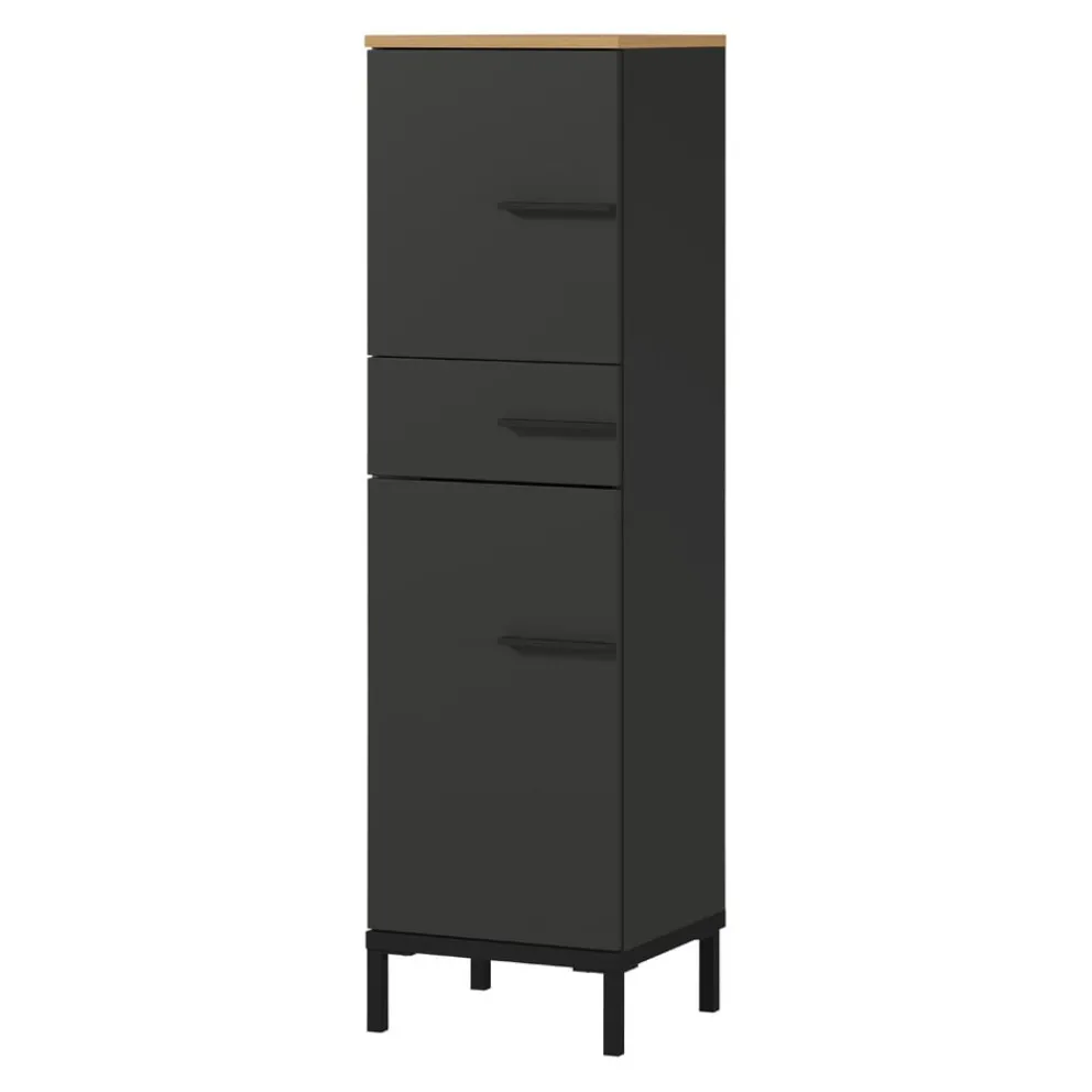 MID.YOU Schrank Yonkers graphit, navarra-eiche-nb. New