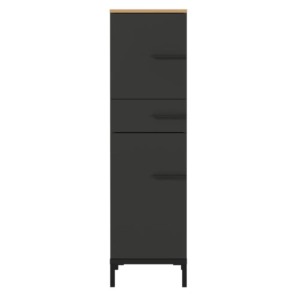 MID.YOU Schrank Yonkers graphit, navarra-eiche-nb. New