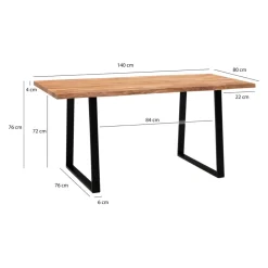 MID.YOU Schreibtisch Akazie hellbraun Clearance