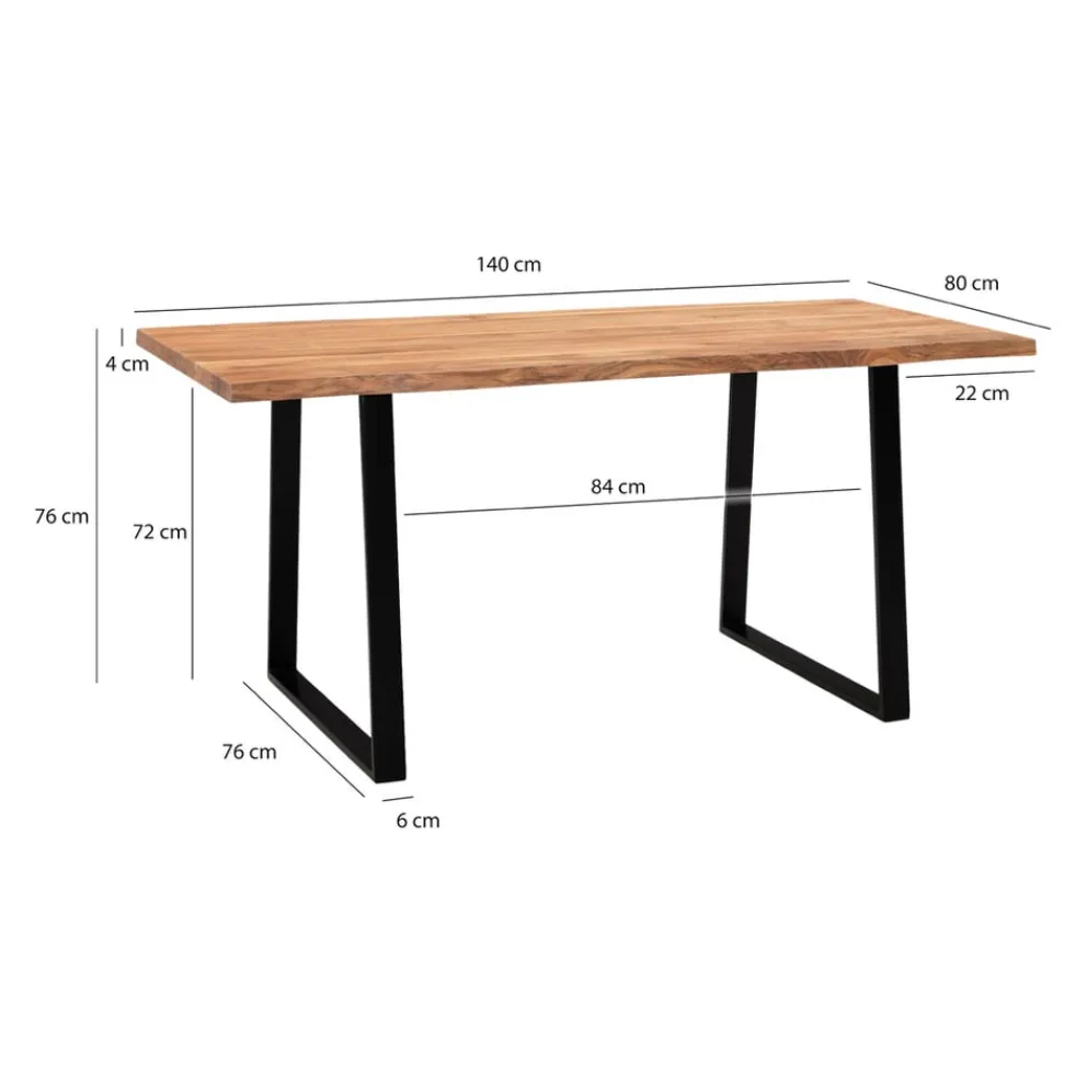 MID.YOU Schreibtisch Akazie hellbraun Clearance